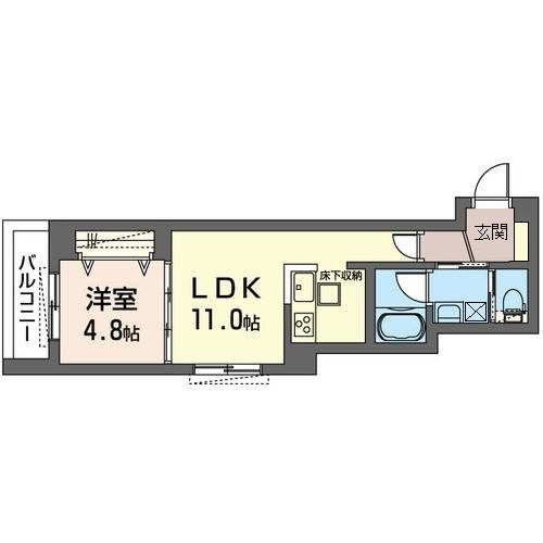 人気の対面キッチンと充実の収納を備えた角部屋