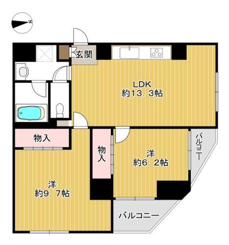 窓が多い角部屋です。