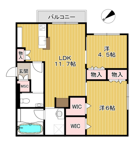収納たっぷりで嬉しい。冬に嬉しい床暖房。