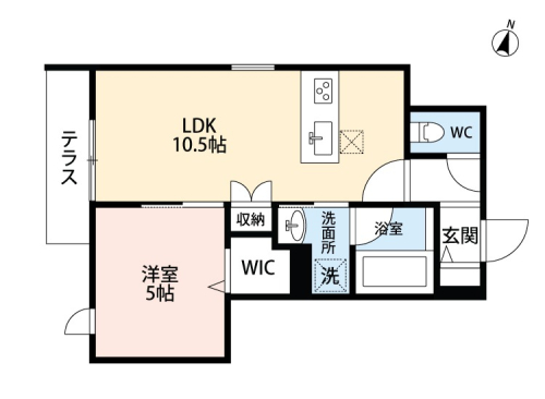 広いリビングと豊富な収納
