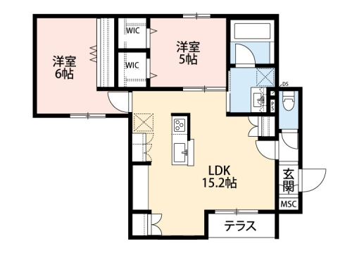話題のアイランドキッチンと豊富な収納