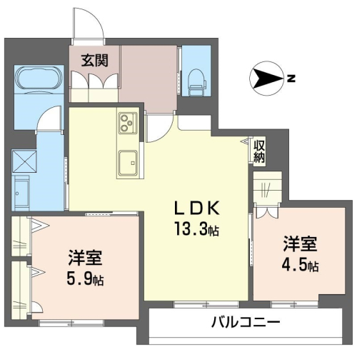 使いやすい間取り。収納たっぷり