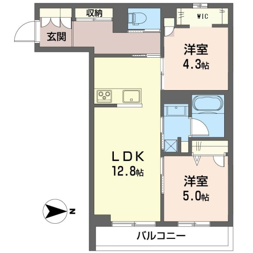 使いやすい間取り。収納たっぷり