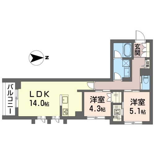 ゆったりと使いやすいリビングが魅力