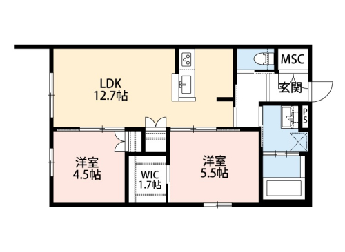収納たっぷりの間取りです。