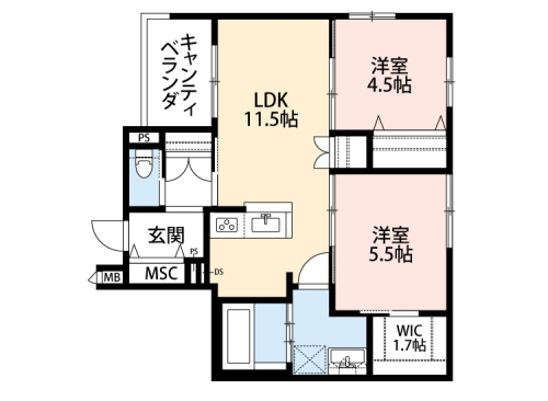 広めのバルコニーが嬉しい