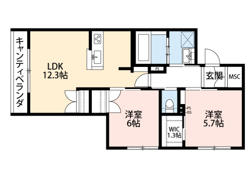 日当りも期待できるバルコニー