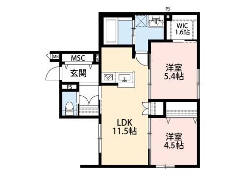 各居室に収納がありますね。