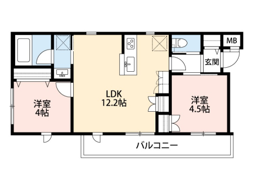 収納豊富な使いやすい間取りです