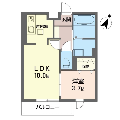 レイアウトのしやすい1LDKタイプ