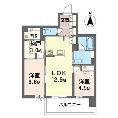 収納豊富な使いやすい2LDKです
