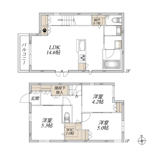 たっぷりの収納がうれしい。