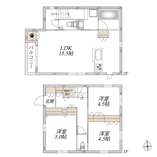 ゆったりしたリビングが魅力