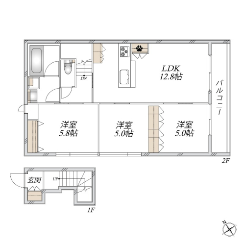 【新築×ペット可】使いやすく需要が高い3LDKの間取り