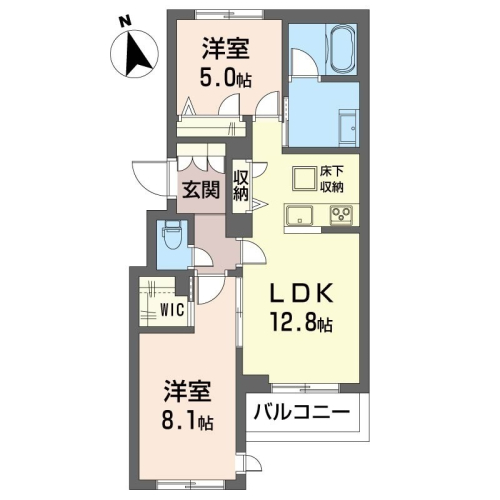 【積水施工】充実設備＆収納力のある2LDKマンションタイプ