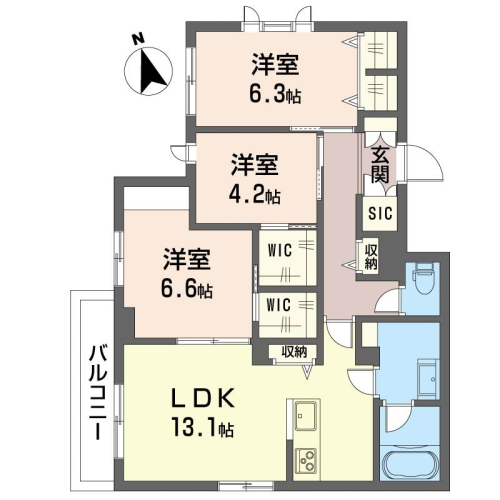 【積水施工】充実設備＆収納力のある2LDKマンションタイプ