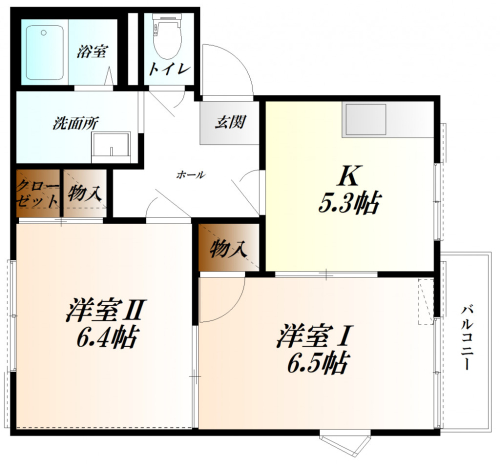 ★引戸を外すとLDK風に使用の出来る間取り★