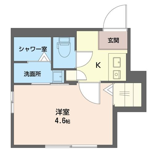必要最小限度の広さですが、何より家賃とアクセスの良さがポイントです。