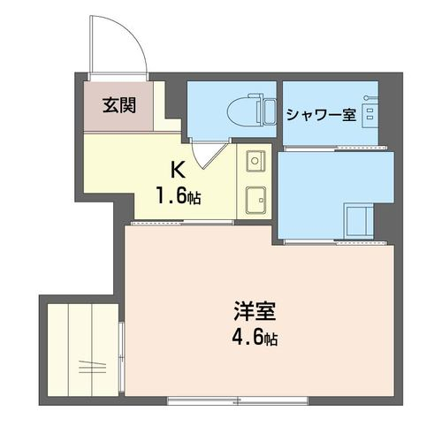 必要最小限度の広さですが、何より家賃とアクセスの良さがポイントです。