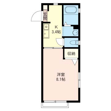 居室６帖以上でバス／トイレ別、独立洗面台等今のニーズに合ったプランです。