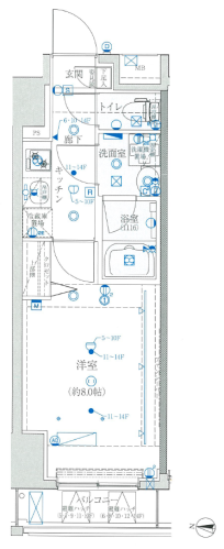 クレイシア新宿の間取り図