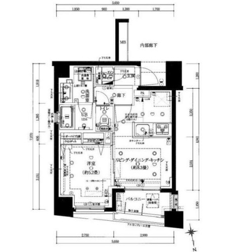 イニシアイオ高田馬場の間取り図