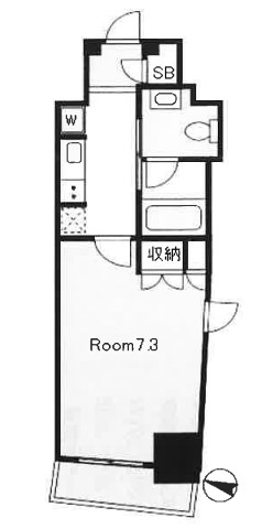 ガリシア新宿Northの間取り図