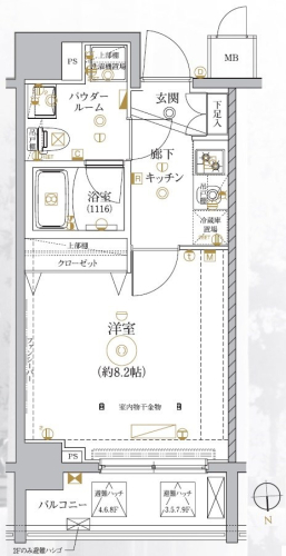 レアライズ高田馬場の間取り図