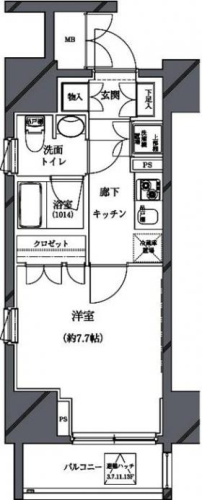 セジョリ北新宿の間取り図