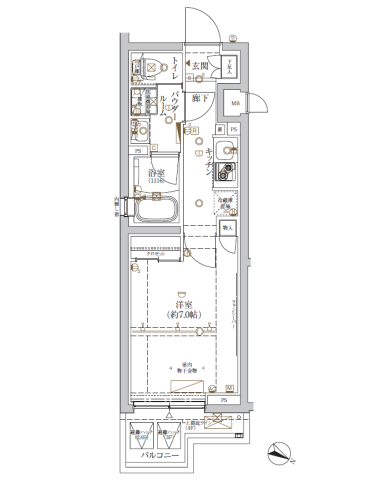 クレイシア新宿ノースの間取り図