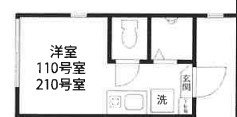 Ｓｔｕｄｉｏ Ａｐａｒｔｍｅｎｔ大久保の間取り図