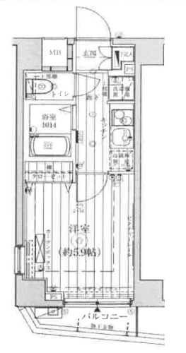 ル・リオン代々木の間取り図