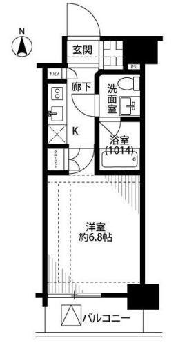 プレール・ドゥーク新大久保の間取り図