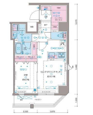 ガリシア新宿NorthⅡの間取り図