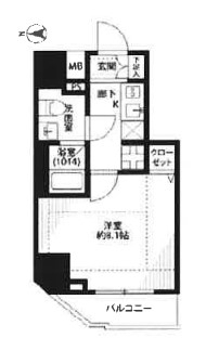 プレール・ドゥーク新大久保Ⅱの間取り図