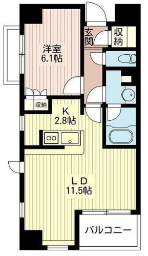 エスティメゾン北新宿の間取り図