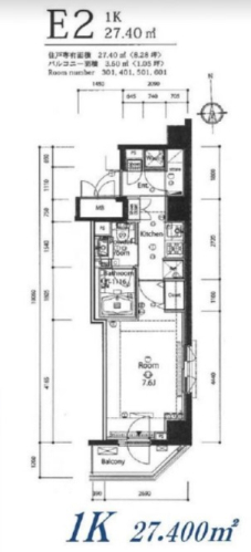 メイクスデザイン高田馬場の間取り図