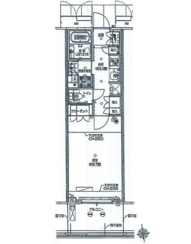 富久クロスグリーンレジデンスの間取り図
