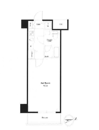 Log都庁前の間取り図