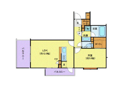 シーフォルム東新宿Ⅱの間取り図