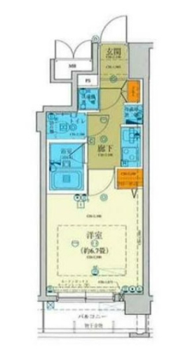 キャパシタス中野の間取り図