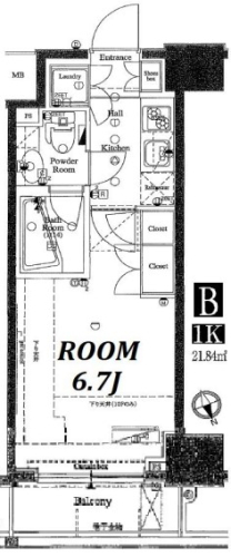 AXAS代々木アジールコートの間取り図