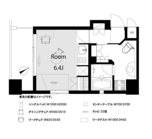 日神デュオステージ早稲田の間取り図