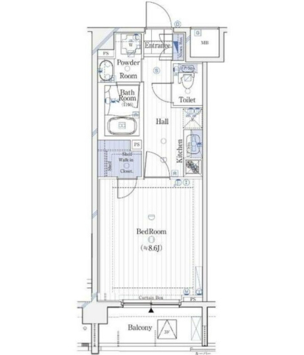 ガリシア新宿WESTの間取り図