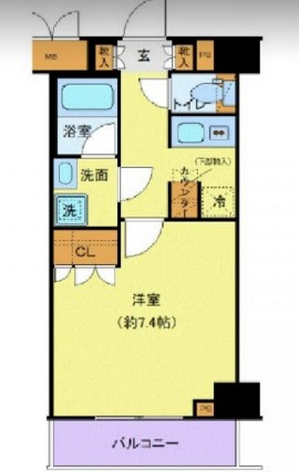 RELUXIA北新宿の間取り図