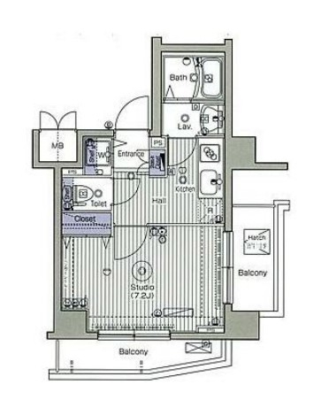ガラ・グランディ西新宿の間取り図