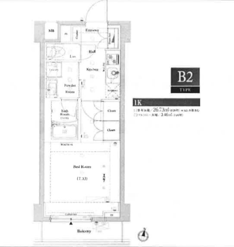 AXASレジデンス外苑の間取り図