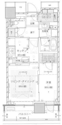 ザ・パークハウス晴海タワーズの間取り図