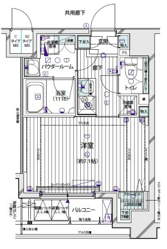 メインステージ東新宿の間取り図