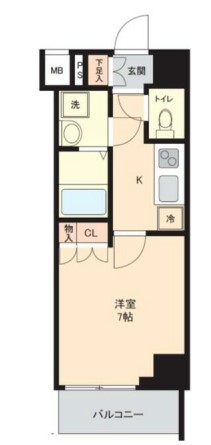 クレヴィスタ亀戸Ⅱの間取り図